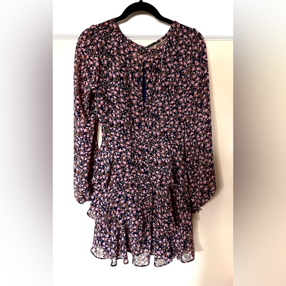 Trixxi Juniors Floral Print Tiered Fit & Flare Dress - Picture 2 of 6